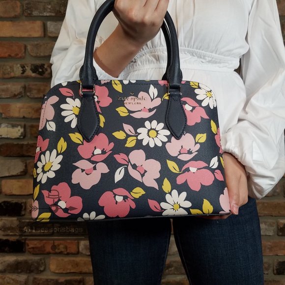 AUTHENTIC Kate Spade Darcy Small Convertible Satchel Road Trip Floral Crossbody